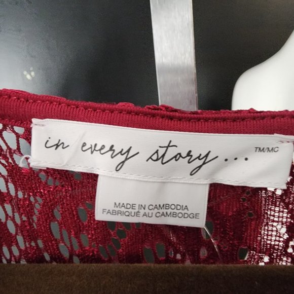 In Every Story Burgundy Sleeveless Top Size 5X - Picture 6 of 8